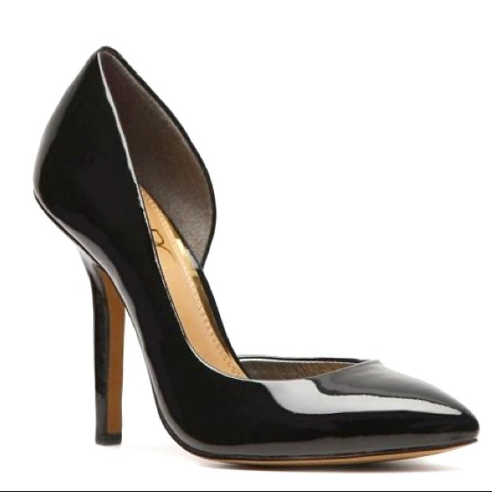 BCBG Paris Jaze Black Faux Leather Pumps